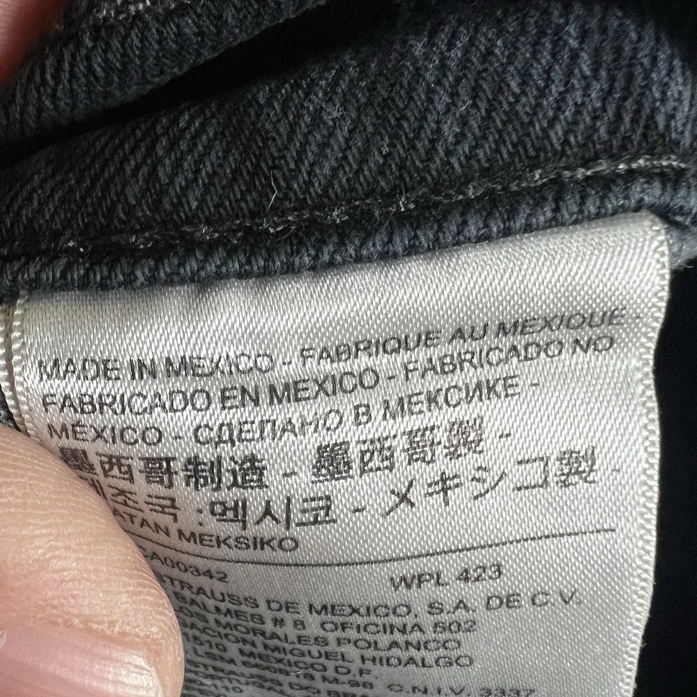 Levi's 511 Slim Fit Jeans Men's‎ W32 L31 Black Stretch Denim Mexico Read